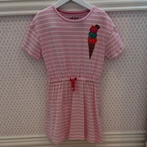 Boden Pink and White Striped Ice Cream Dress